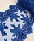 Royal Blue 3D Wide Floral Sequin & Mesh with Pearls Lace Trim for Table Runner 13"